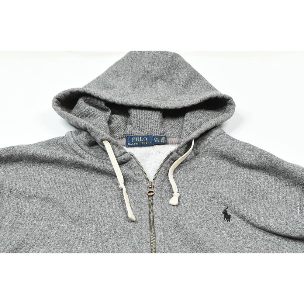 Polo Ralph Lauren Hoodie Mens 2XL Gray Heather Long Sleeve Full-Zip - Picture 3 of 13